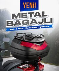 WOGEN WG39 BASİC METAL BAGAJLI ÇANTA (SİYAH) + KARBON DİZLİK HEDİYELİ