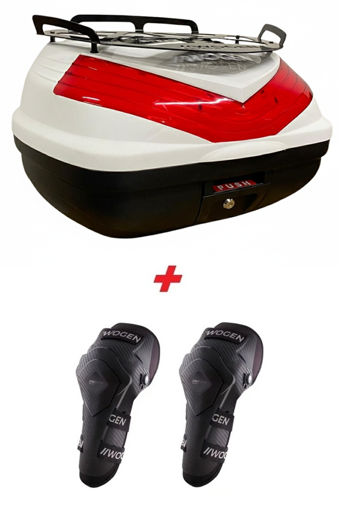 WOGEN WG39 BASİC METAL BAGAJLI ÇANTA (BEYAZ) + KARBON DİZLİK HEDİYELİ