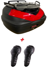 WOGEN WG39 SIRT DAYAMALI PREMİUM METAL BAGAJLI ÇANTA (SİYAH) + KARBON DİZLİK HEDİYELİ