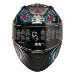 MTS M-801-SNAKE FULL FACE KASK GÜNEŞ VİZÖRLÜ MYTH BLUE (XL)