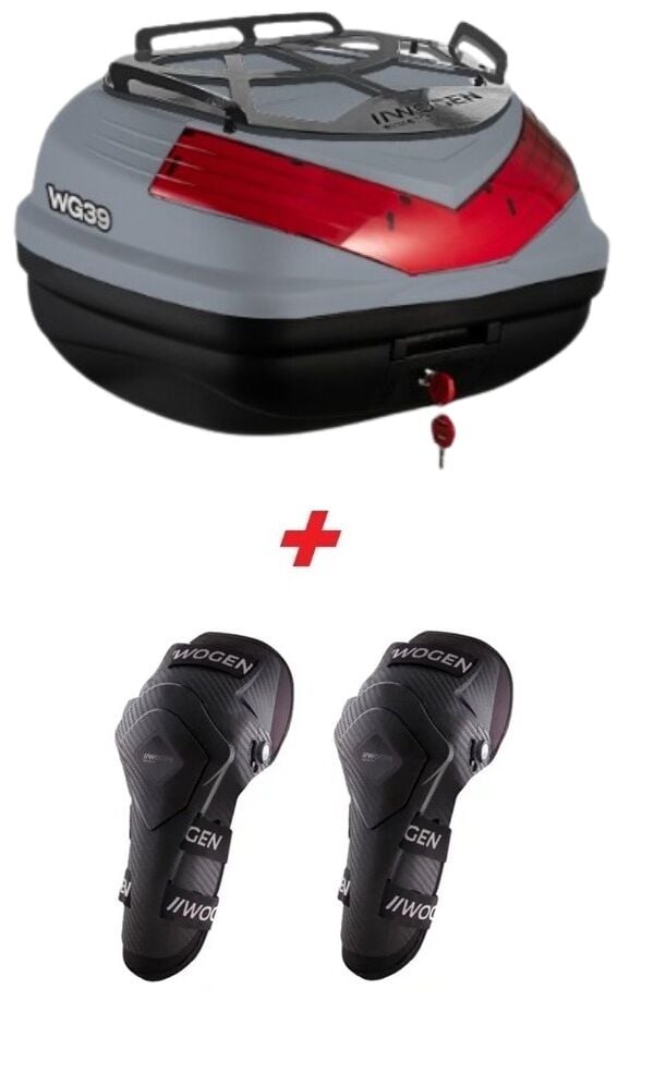 WOGEN WG50 SIRT DAYAMALI PREMİUM METAL BAGAJLI ÇANTA (NARDO GRİ) + KARBON DİZLİK HEDİYELİ