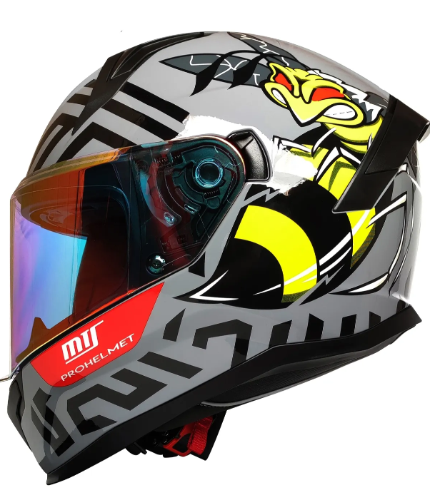 MTS M-910 FULL FACE KASK GÜNEŞ VİZÖRLÜ PARLAK BEE (XL)