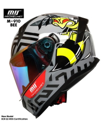 MTS M-910 FULL FACE KASK GÜNEŞ VİZÖRLÜ PARLAK BEE (XL)