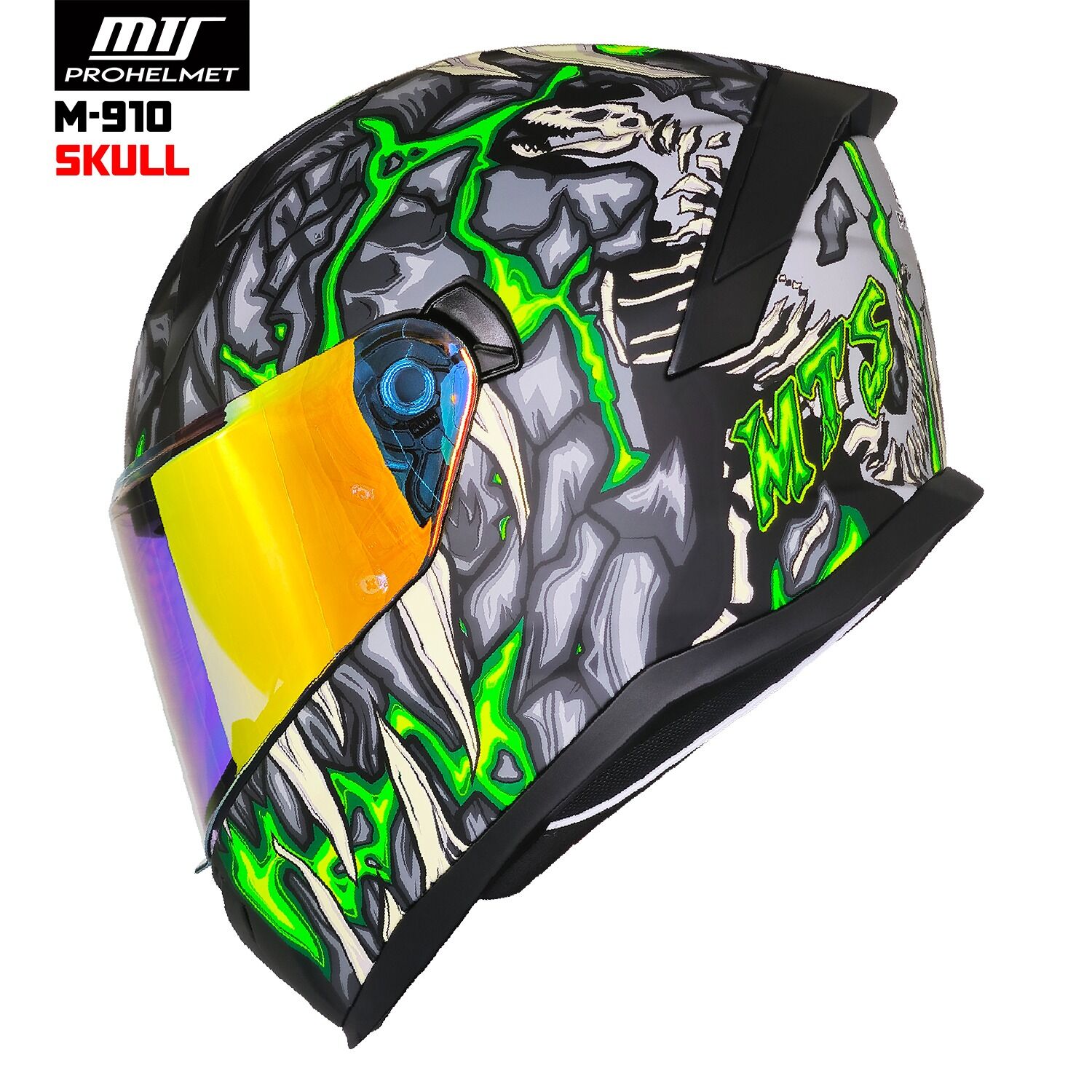 MTS M-910 FULL FACE KASK GÜNEŞ VİZÖRLÜ SKULL (S)