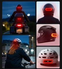 MTS KASK ARKASI LED ÇAKAR 4 MODLU (TÜM KASKLARA UYUMLUDUR)