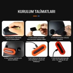 MTS KASK ARKASI LED ÇAKAR 4 MODLU (TÜM KASKLARA UYUMLUDUR)