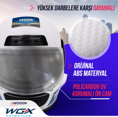WOGEN FULL FACE KASK KARBON BEYAZ (L)