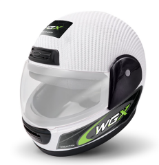 WOGEN FULL FACE KASK KARBON BEYAZ-YEŞİL (M)