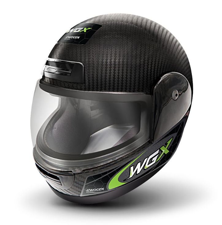 WOGEN FULL FACE KASK KARBON SİYAH-YEŞİL (L)