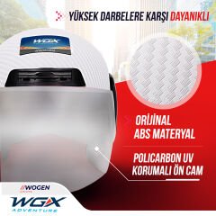 WOGEN KARBON YARIM KASK BEYAZ (L)
