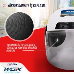 WOGEN KARBON YARIM KASK BEYAZ (XL)