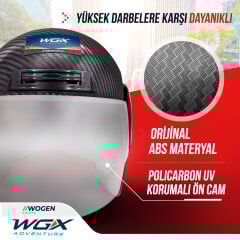 WOGEN KARBON YARIM KASK SİYAH (M)