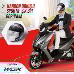 WOGEN KARBON YARIM KASK SİYAH (XL)