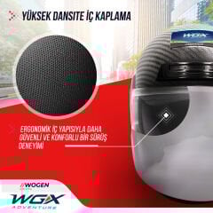 WOGEN KARBON YARIM KASK SİYAH (XL)