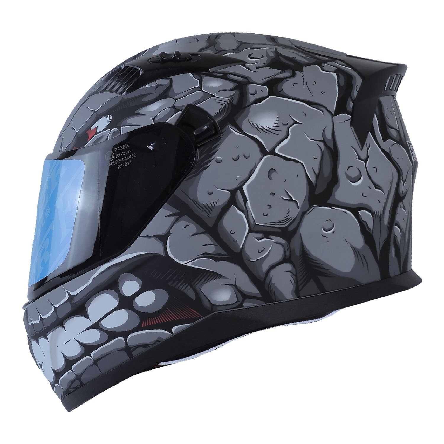 FAZER FX-211 FULL FACE KASK GÜNEŞ VİZÖRLÜ FANTASTİC GREY (XL)