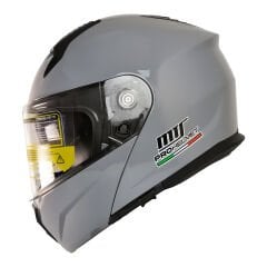 MTS M-966 ÇENE AÇILIR KASK GÜNEŞ VİZÖRLÜ GREY (M)