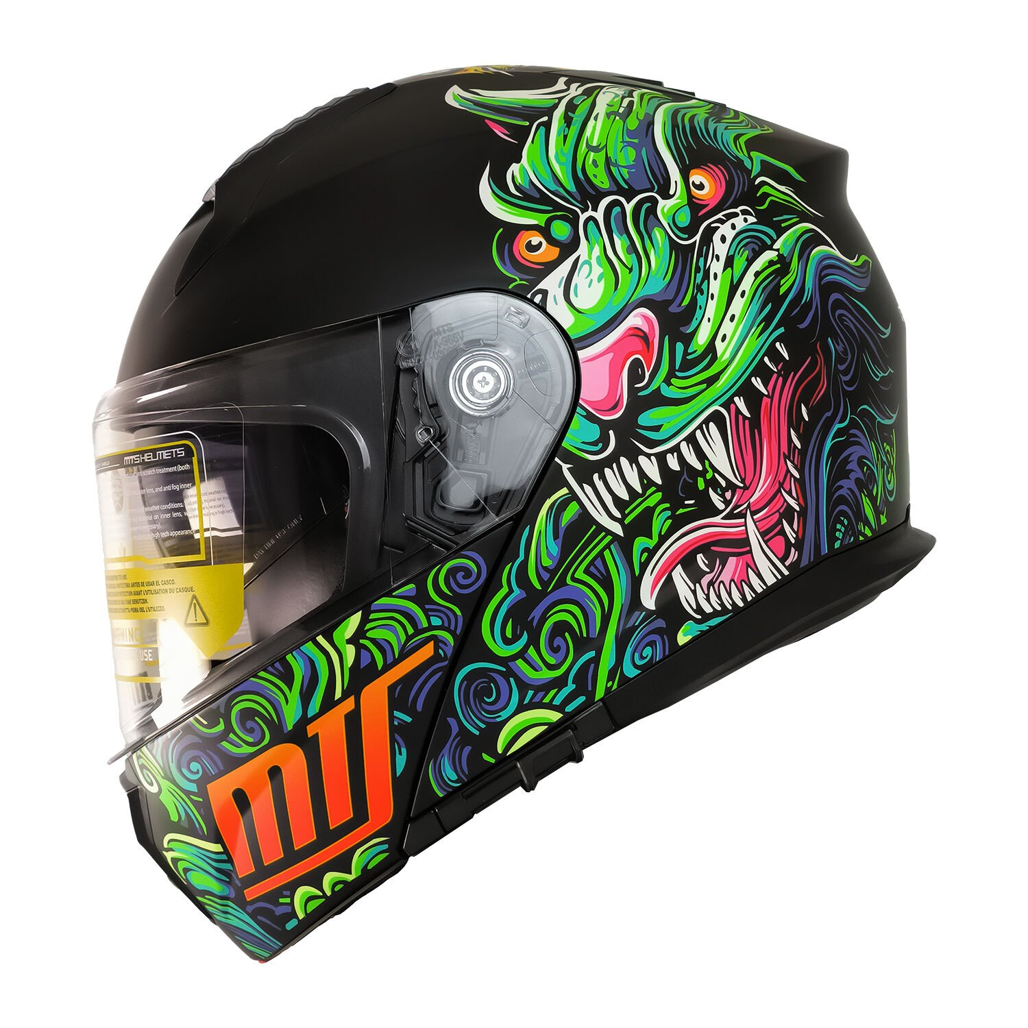MTS M-966 ÇENE AÇILIR KASK GÜNEŞ VİZÖRLÜ DRAGO (2XL)