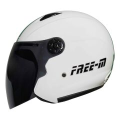 FREEM FR-601 YARIM KASK SİYAH CAMLI İTALYAN (M)