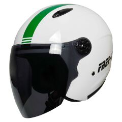 FREEM FR-601 YARIM KASK SİYAH CAMLI İTALYAN (M)