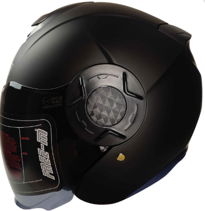 FREEM FR-665 YARIM KASK GÜNEŞ VİZÖRLÜ MAT BLACK (M)