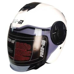 FREEM FR-665 YARIM KASK GÜNEŞ VİZÖRLÜ WHİTE (M)