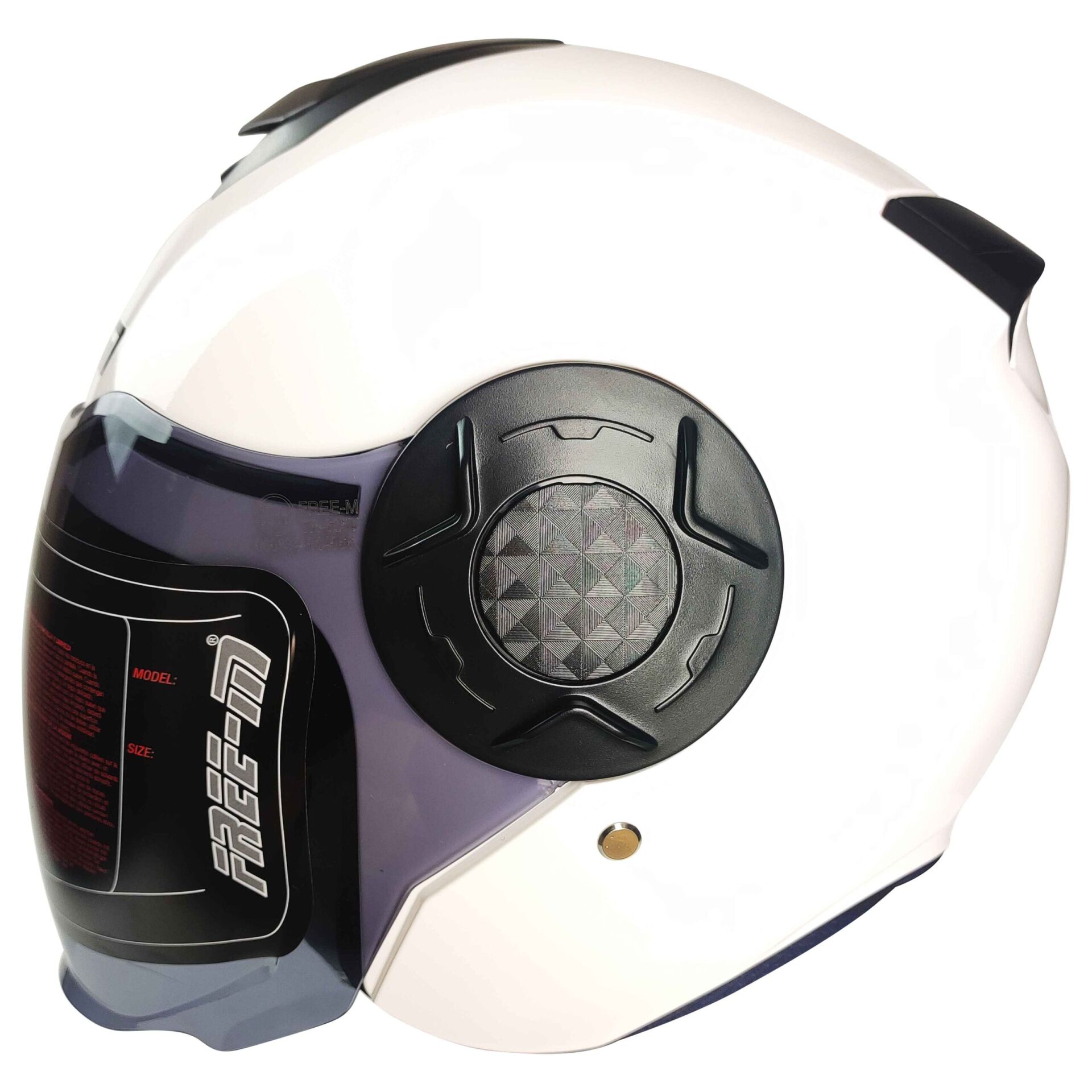 FREEM FR-665 YARIM KASK GÜNEŞ VİZÖRLÜ WHİTE (L)