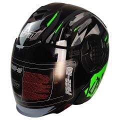 FREEM FR-665 YARIM KASK GÜNEŞ VİZÖRLÜ GREEN (XL)