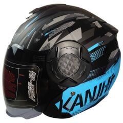 FREEM FR-665 YARIM KASK GÜNEŞ VİZÖRLÜ MAT TURKUAZ (L)