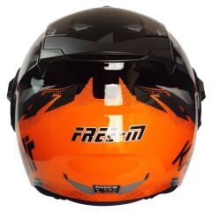 FREEM FR-665 YARIM KASK GÜNEŞ VİZÖRLÜ ORANGE (M)