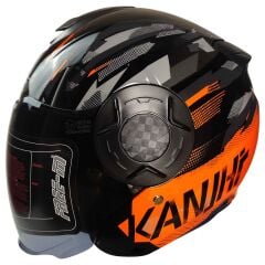 FREEM FR-665 YARIM KASK GÜNEŞ VİZÖRLÜ ORANGE (L)