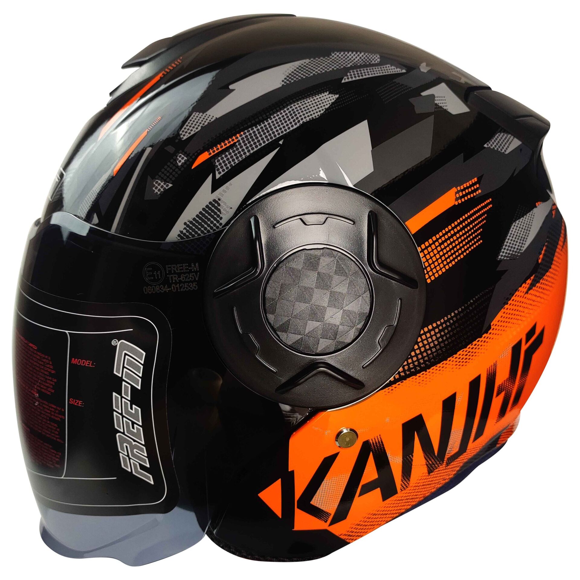 FREEM FR-665 YARIM KASK GÜNEŞ VİZÖRLÜ ORANGE (XL)