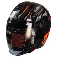 FREEM FR-665 YARIM KASK GÜNEŞ VİZÖRLÜ ORANGE (XL)