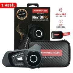 KNMASTER KN6100 PRO MOTOSİKLET KASK İNTERCOM SETİ KARBON-SİYAH