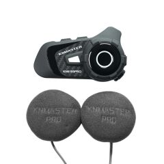 KNMASTER KN6100 PRO MOTOSİKLET KASK İNTERCOM SETİ KARBON-SİYAH