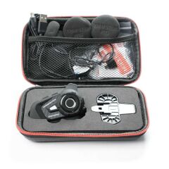 KNMASTER KN6100 PRO MOTOSİKLET KASK İNTERCOM SETİ KARBON-SİYAH