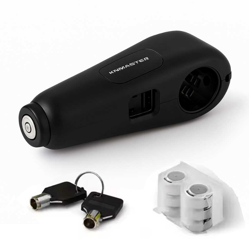 KNMASTER ALARMLI MOTOSİKLET ELCİK MANET FREN KİLİDİ SİYAH