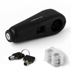 KNMASTER ALARMLI MOTOSİKLET ELCİK MANET FREN KİLİDİ SİYAH