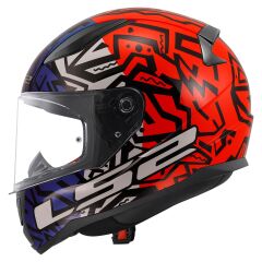 LS2 RAPİD 2 MEMPHİS FULL FACE KASK KIRMIZI-MAVİ