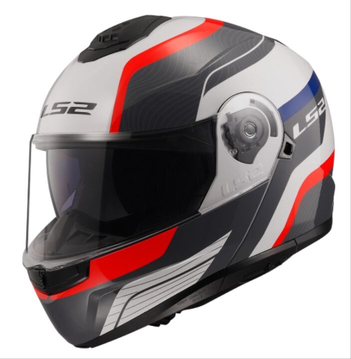 LS2 STROBE 2 MONZA ÇENE AÇILIR KASK SİYAH-BEYAZ-KIRMIZI