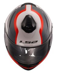 LS2 STROBE 2 MONZA ÇENE AÇILIR KASK SİYAH-BEYAZ-KIRMIZI