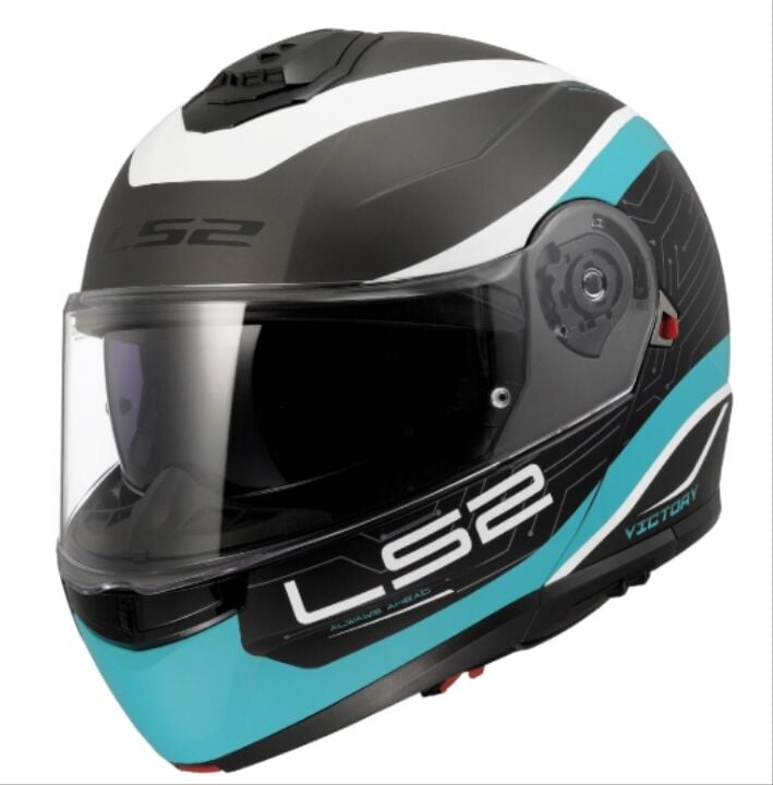 LS2 STROBE 2 VİCTORY ÇENE AÇILIR KASK BEYAZ-MAVİ