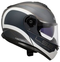 LS2 STROBE 2 VİCTORY ÇENE AÇILIR KASK MAT GRİ-MAVİ