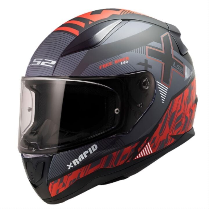 LS2 RAPİD 2 XTREET FULL FACE KASK MAT SİYAH-KIRMIZI