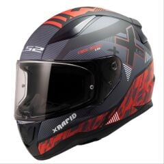 LS2 RAPİD 2 XTREET FULL FACE KASK MAT SİYAH-KIRMIZI