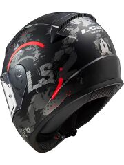 LS2 RAPİD 2 CİRCLE FULL FACE KASK MAT SİYAH-KIRMIZI