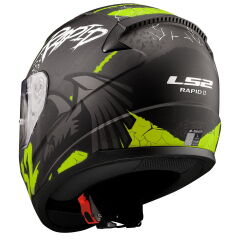 LS2 RAPİD 2 RAVEN FULL FACE KASK MAT SİYAH-NEON SARI