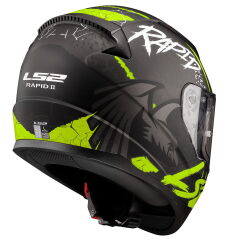 LS2 RAPİD 2 RAVEN FULL FACE KASK MAT SİYAH-NEON SARI