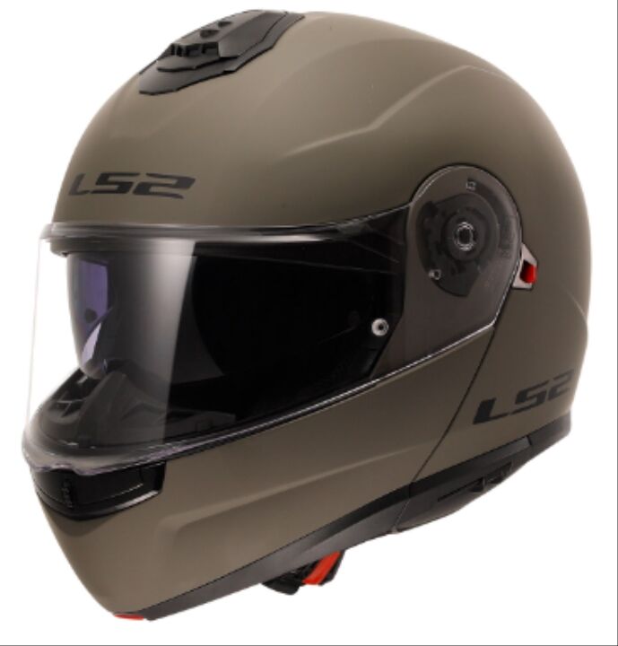LS2 STROBE 2 ÇENE AÇILIR KASK MAT KUM