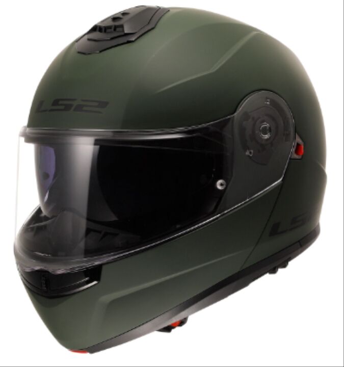 LS2 STROBE 2 ÇENE AÇILIR KASK MAT YEŞİL