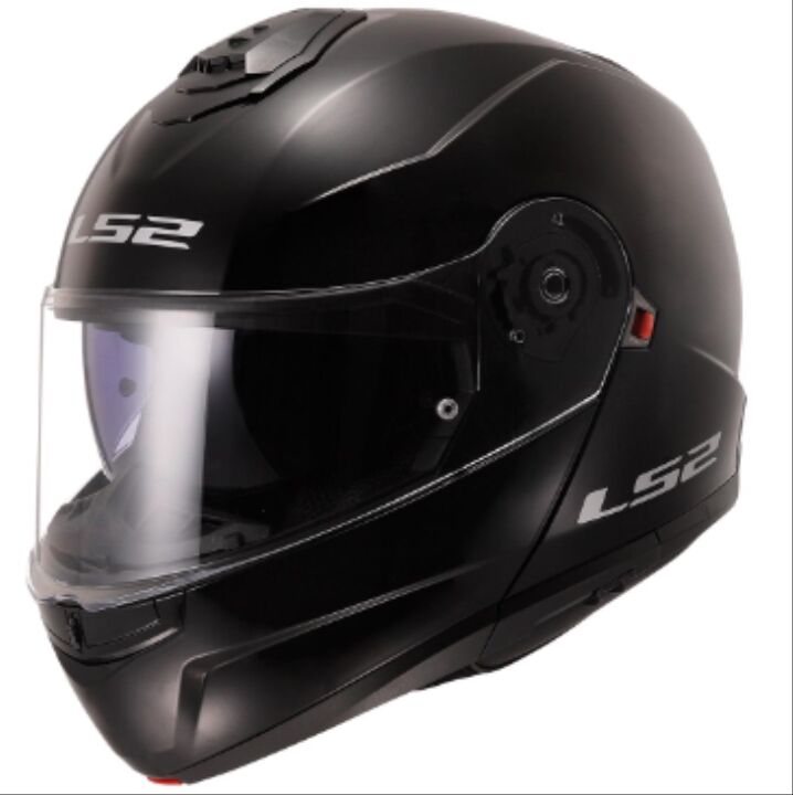 LS2 STROBE 2 ÇENE AÇILIR KASK PARLAK SİYAH